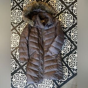 Michael Kors  coat, like New condition, warm, cozy, it’s a grayish  brown color